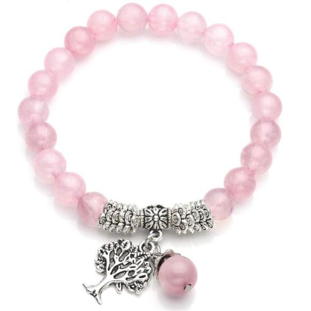Stretch Tree of Life Bracelet Lucky Stone Reiki Healing Crystal,Gemstone Charms